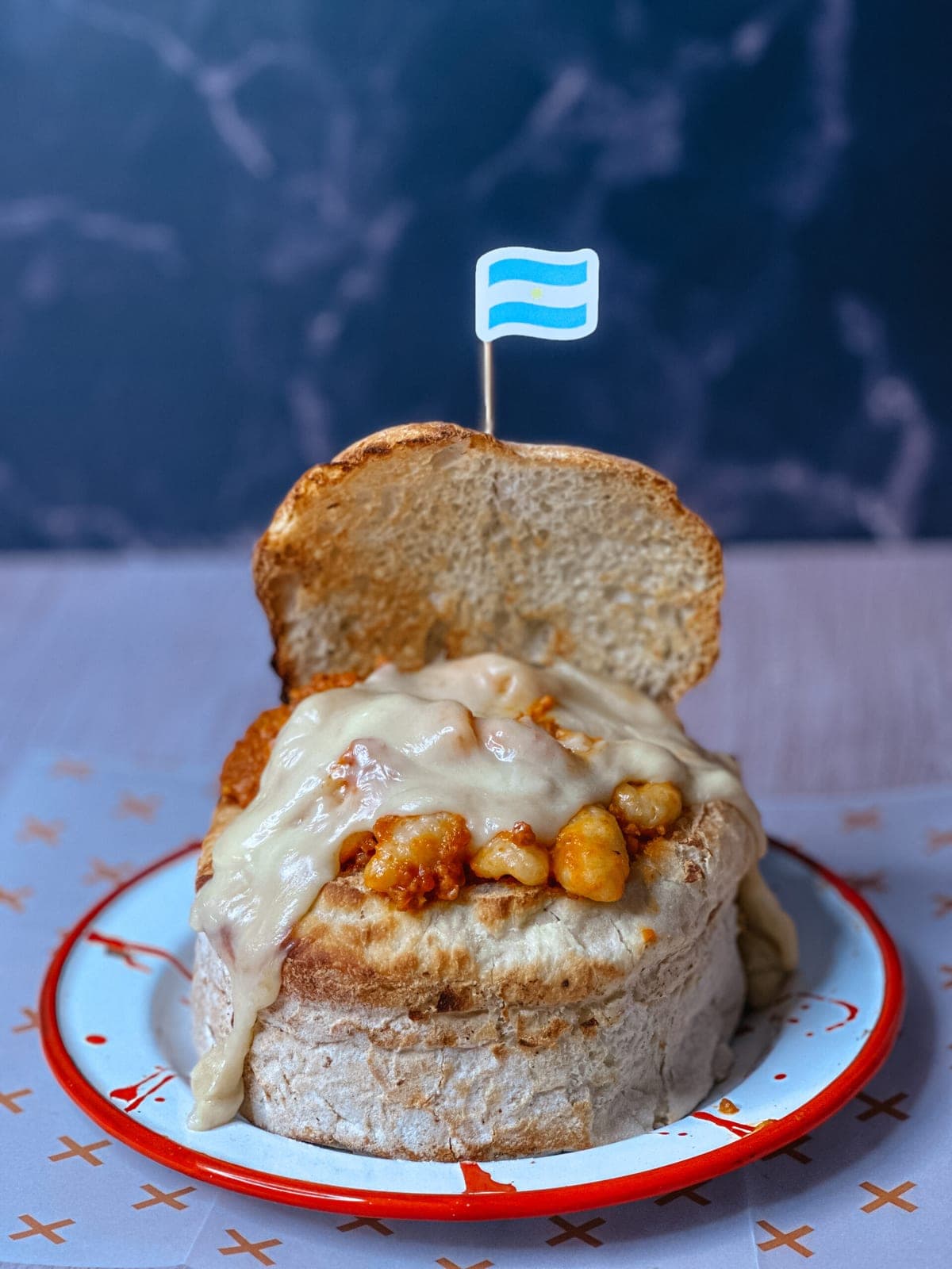 Volcán de Ñoquis, creación de Monti Bar de Pasta y Café